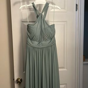Birdy Grey bridesmaid dress, mesh fabric similar to chiffon, maxi, size L
